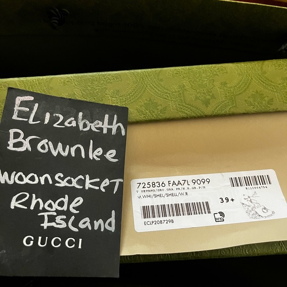 Gucci women’s interlocking G white and pink wedge espadrille ribbon tie BNIB - Picture 7 of 7